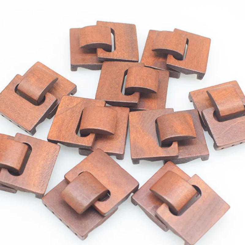 

10pieces Multi-Row Wooden Clasp brown hooks Jewellery Connector VintageDIY Making Necklace Accessories