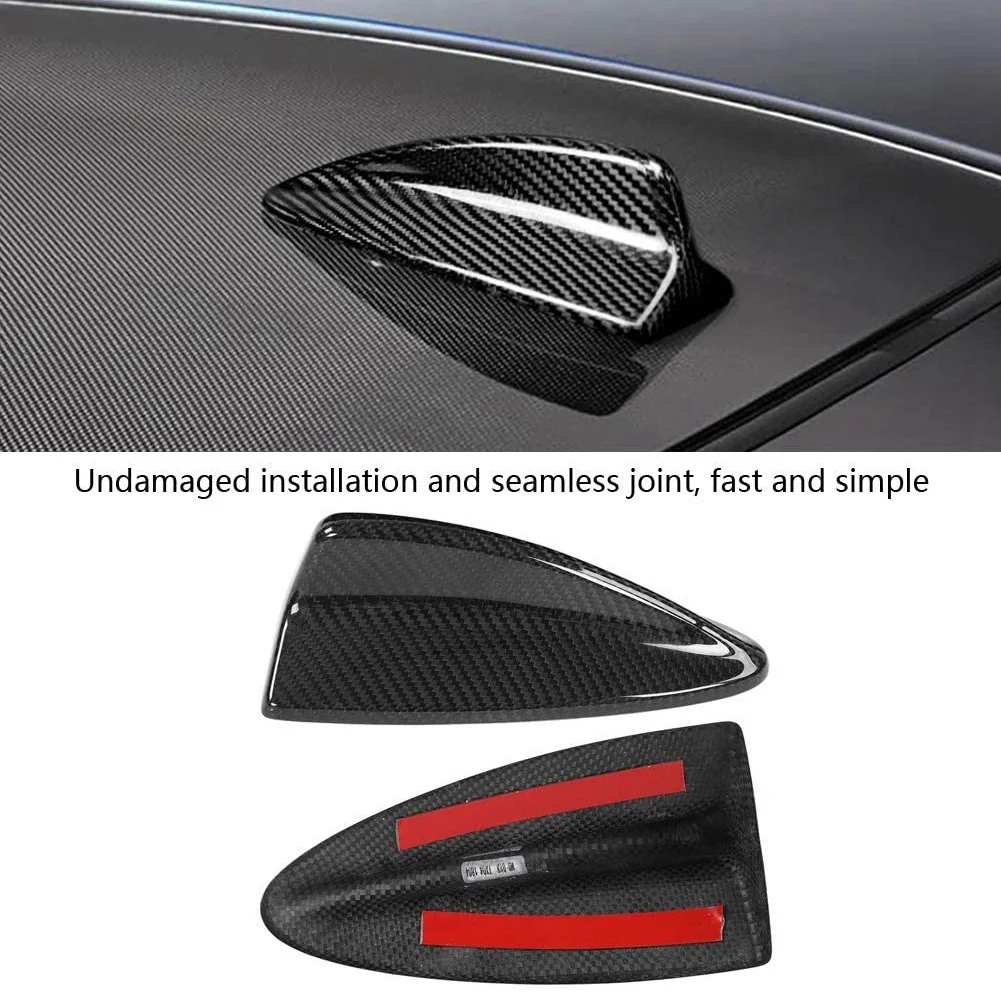 Efficientt-For 3 Series E90 E92 X1 X5 X3 X6 Car Antenna Shark Fin Cover Trim Carbon Fiber Style ABS Accessories