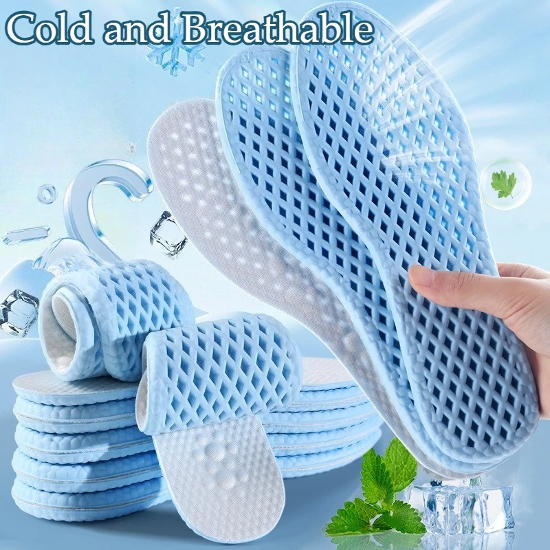 

Mesh Breathable Insoles for Shoes Men Women Cool Insole Feet Running Sports Shock Absorption Shoe Sole Memory foam Shoes Pads