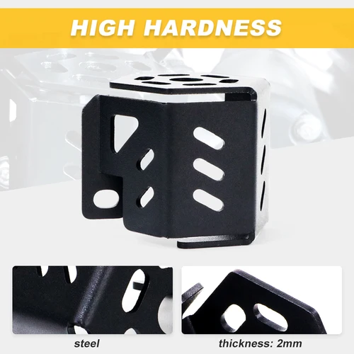 Imagen 2 del producto Para Royal Enfield Himalayan 411 2016-2023 SCRAM 411 2022-2024 cubierta protectora de depósito de líquido de frenos trasero de motocicleta protección de aluminio
