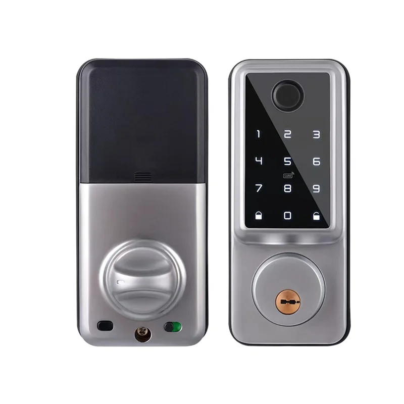 Ttlock Auto Smart Deadbolt Lock With Door Sensor Fingerprint Digital Code Remote Control Electronic Lock System