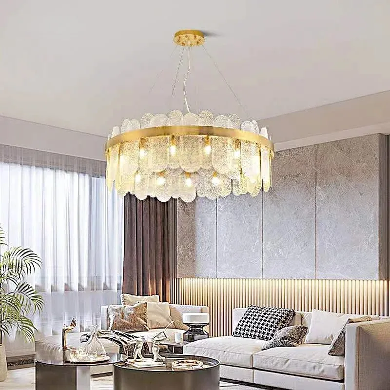 

Modern frosted hotel living room ceiling lamp bedroom dining room ceiling chandelier coffee house crystal lighting wholesale