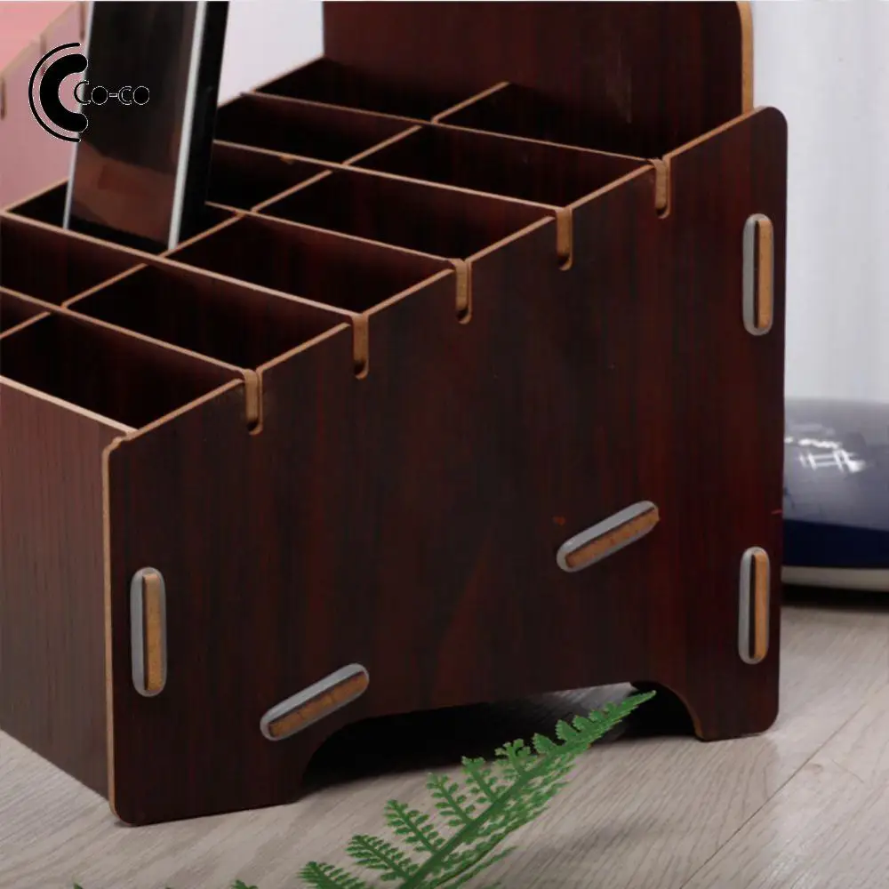 Storage Box Grid Wood 12/14 Grid For Office Home Classroom Classification Tool Box Multi-grid Mobile Phone Storage Rack