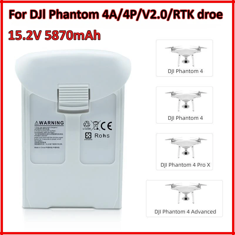 Bateria de substituição de voo inteligente dji phantom 4, 15.2v, 5870mah, para dji phantom 4 series drones dji phantom 4 phantom 4 pro