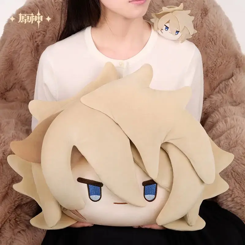 

miHoYo Official Game Genshin Impact Varka Big Head Plush Pillow Cartoon Doll Desktop Ornament Anime Prop Cosplay Halloween Gifts