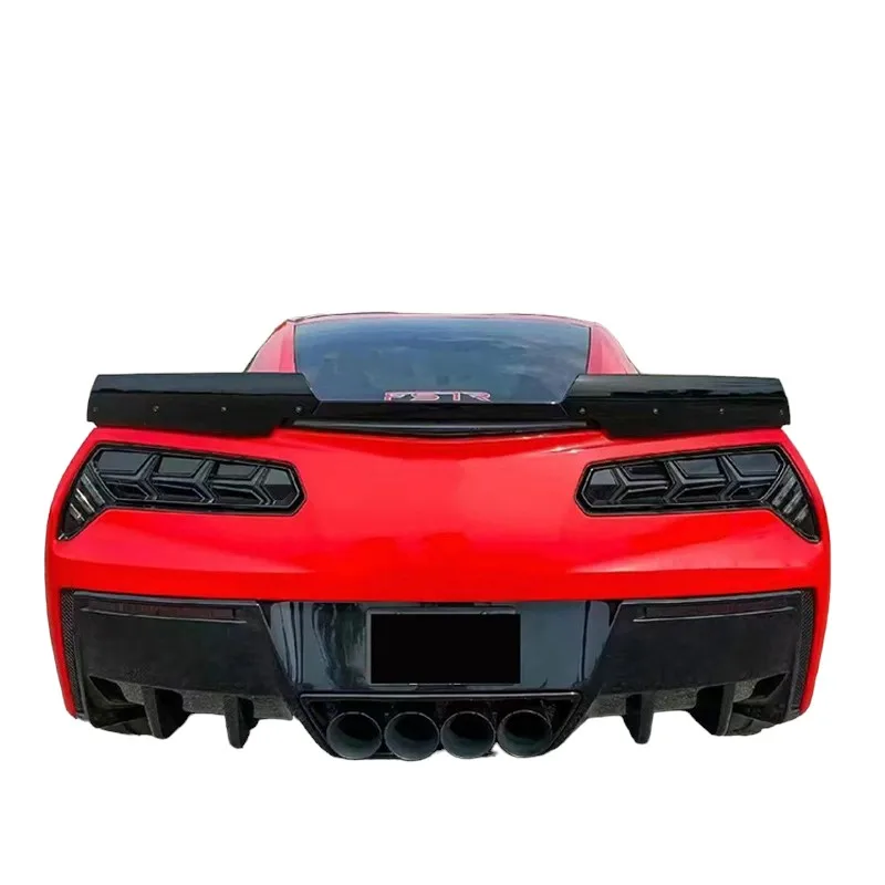 Carbon Fiber for Corvette C7 14-19 Large Rear Lip Modified Auto Parts Surround Exterior W44,After actual vehicle TEST