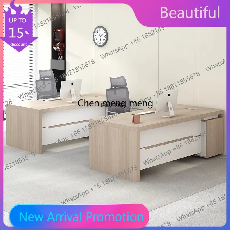 K178Rectangle Decoration Office Desk Large Size Fashion Interior Modern Office Desk Aesthetic Meuble Bureau Ornaments