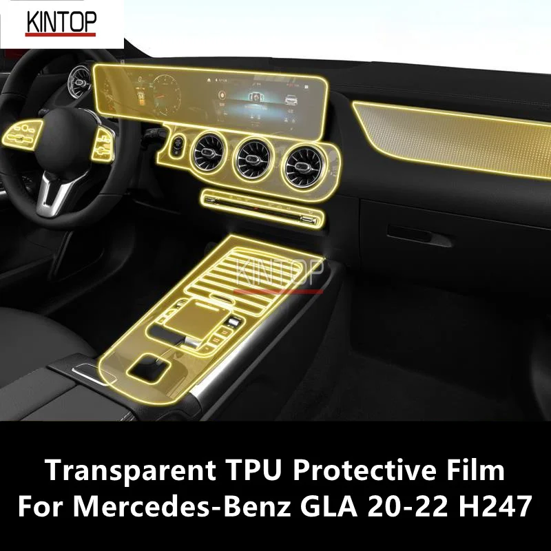 

For Mercedes-Benz GLA 20-22 H247 Car Interior Center Console Transparent TPU Protective Film Anti-scratch Repair FilmAccessories