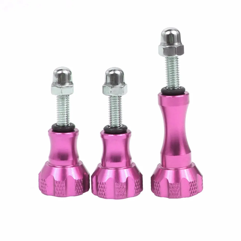 Bgning 3pcs cnc aluminium lange kurze daumen knopf schraube mutter adapters ch rauben schwarz für gopro hero 12 11 10 9 dji sjcam yi 4k stecker – Detail 26