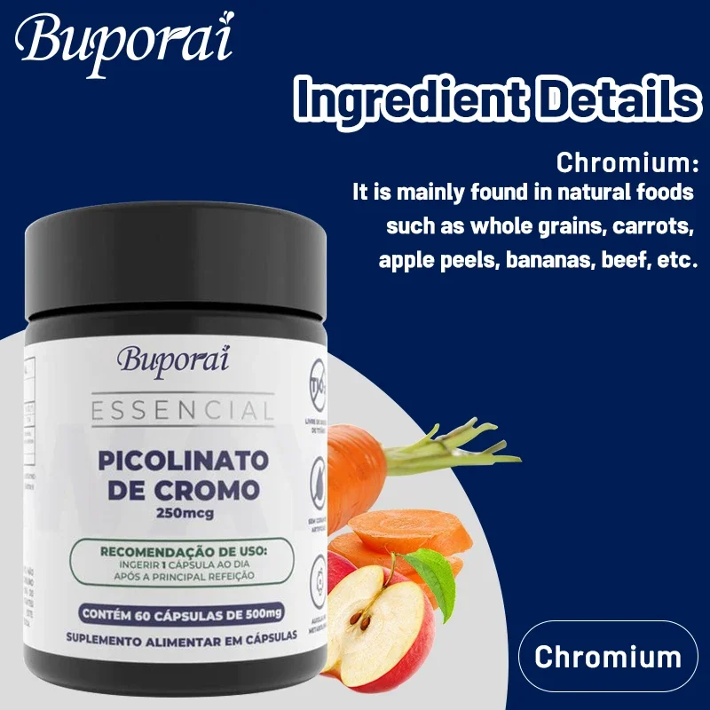 Chromium Picolinate - High Absorption, Non-GMO, Blood Sugar & Metabolism Support, Weight and Food Craving Management