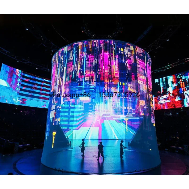 Sinalização digital e exibições cabine de exposição filme flexível tela de publicidade janela de vidro display led transparente