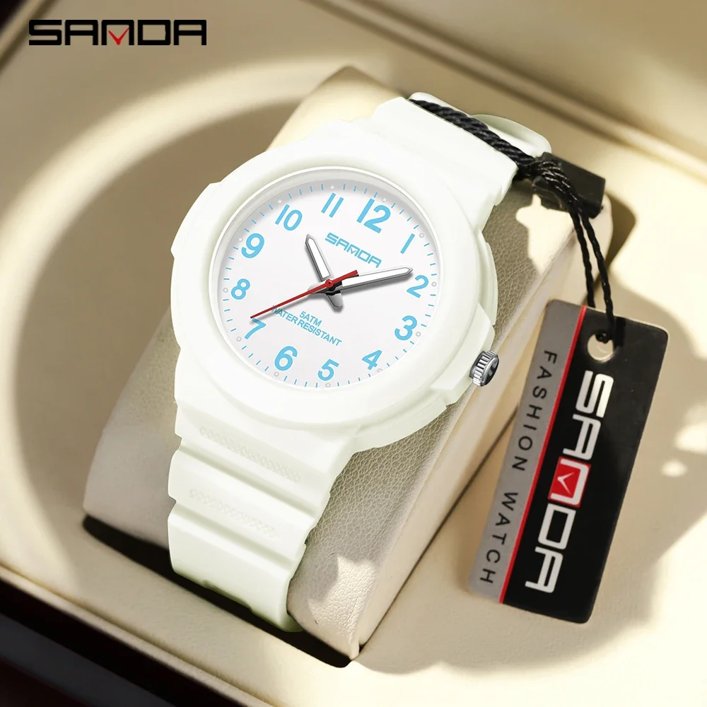 Sanda 9051 Electronic Quartz Watch Classic Versatile Waterproof and Simple Children's Popular Student Men's and Women's Watch