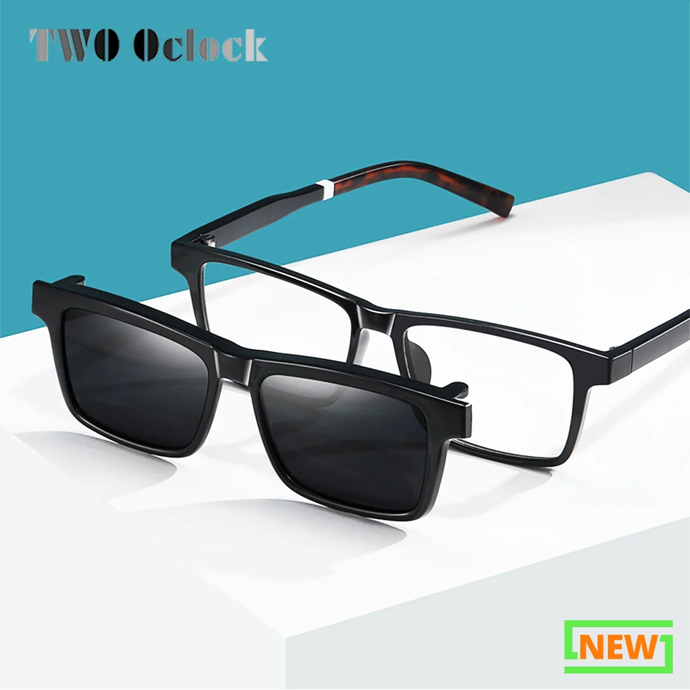 

High Quality Polarized Man Sunglasses 2 In 1 Eyeglasses Magnetic Clip On Glasses Prescription Glasses gafas de sol hombre 2025