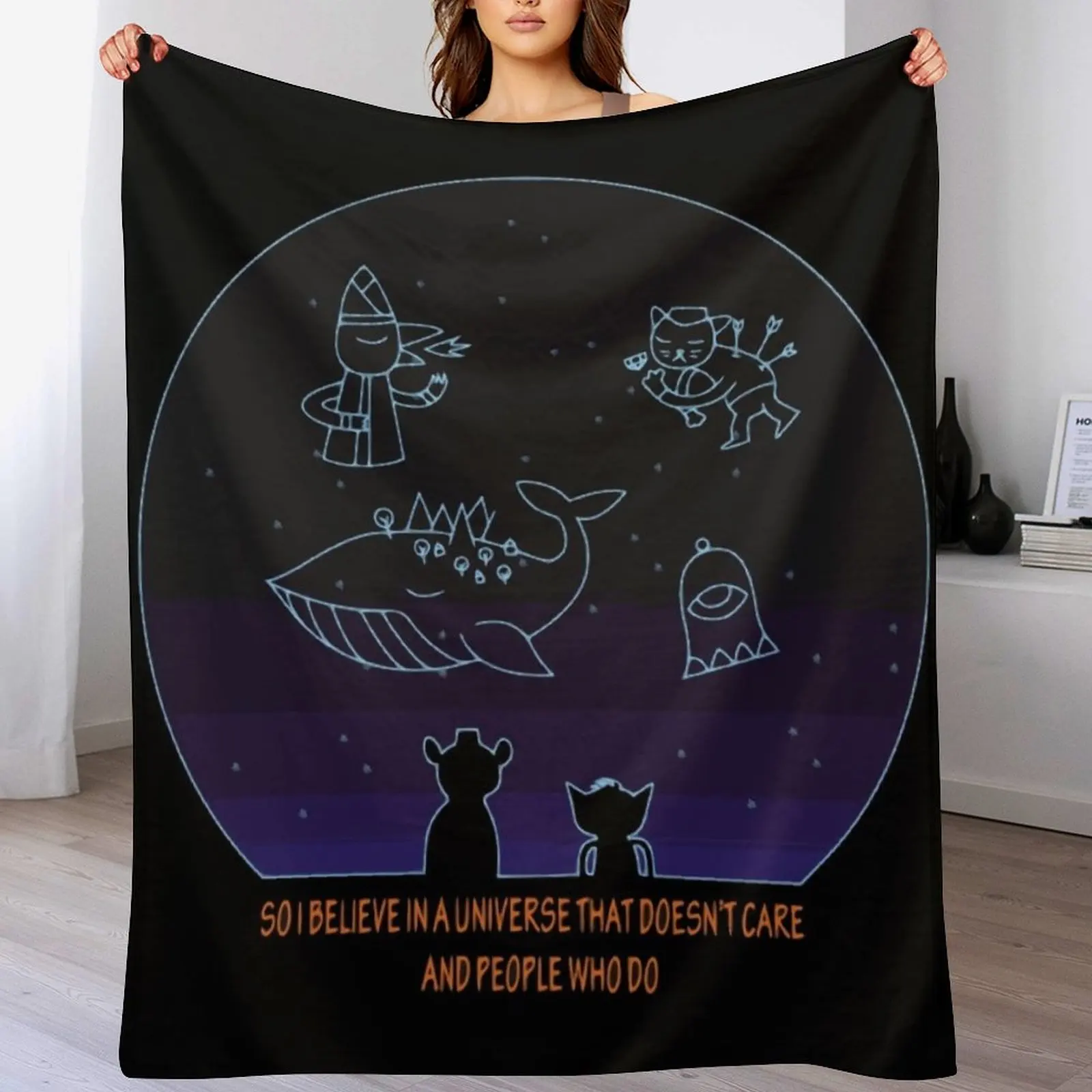 

Night in the Woods Amazing Quote - Mae Borowski Fanart Throw Blanket Warm Weighted for sofa anime Blankets