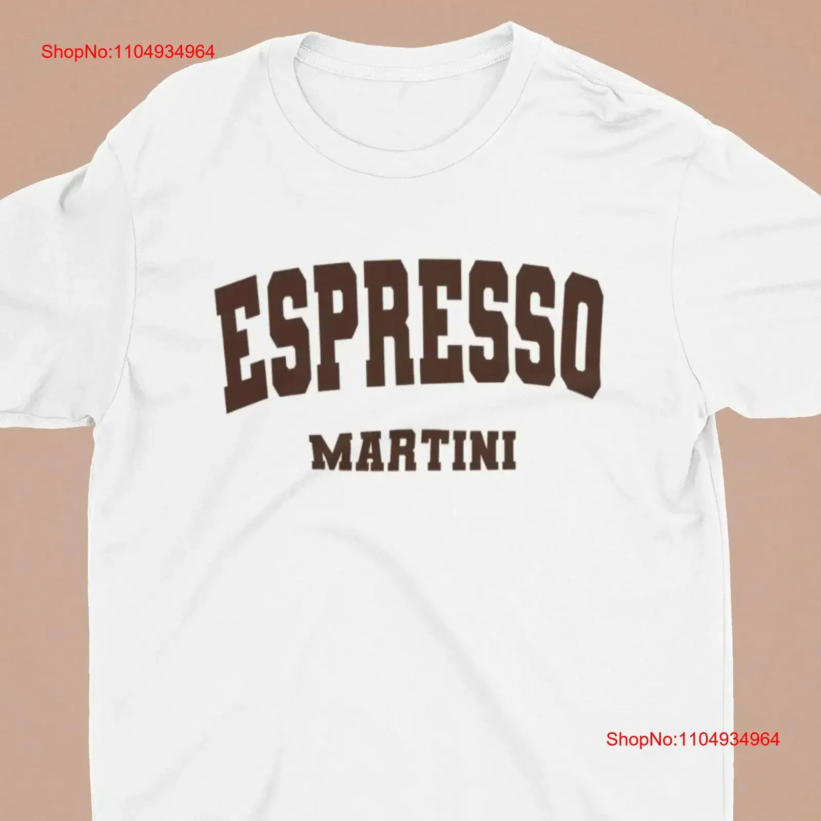 

Espresso Martini T Shirt College crewneck Cocktail lover Preppy clothing Funny vintage Washed designer clothes fashion