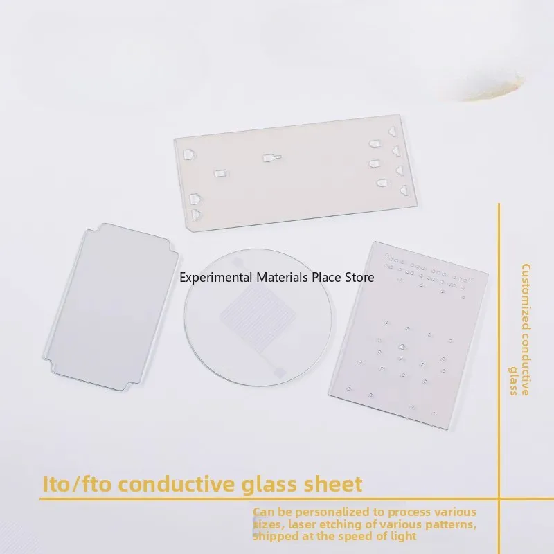Custom ITO FTO Conductive Glass Drilling Shaping Cutting Etching Interdigital Electrode Pattern Flexible Conductive Film