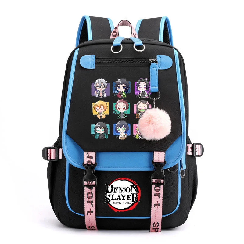 Demon Slayer Hashira Geiko Hen Backpack Teenarges Schoolbag Mochila Anime Children Book Bag Mens Fashion Travel Outdoor Bags