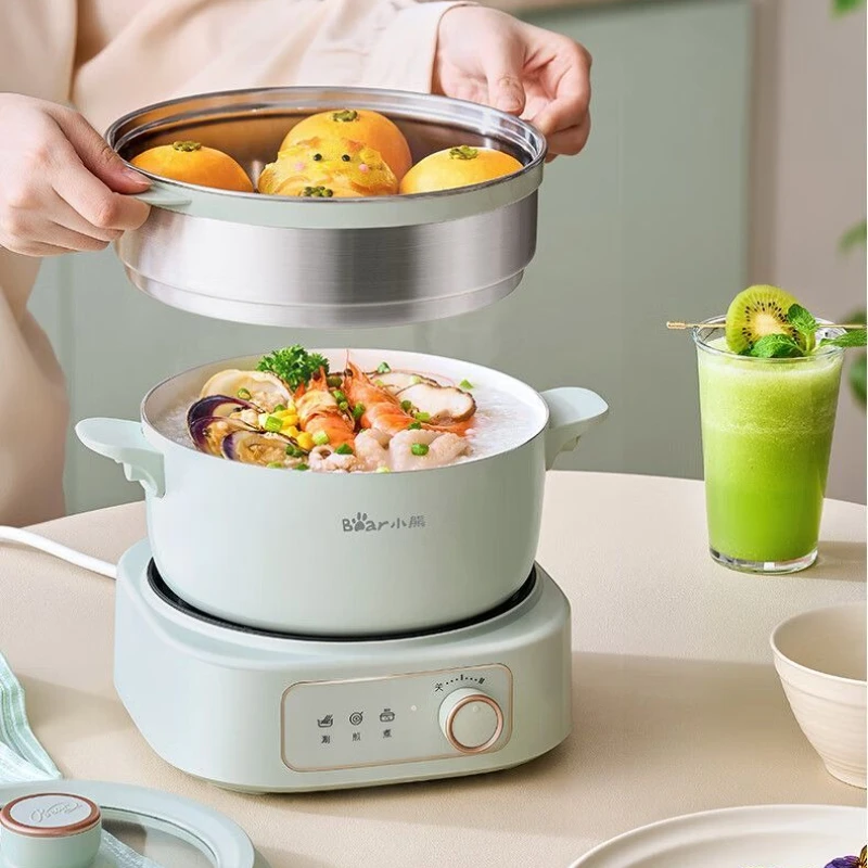 Bear Multifunctional Electric Cooking Pot Electric Heating Pot 2.5L Cooking,Simmering and Frying Integrated Pot,