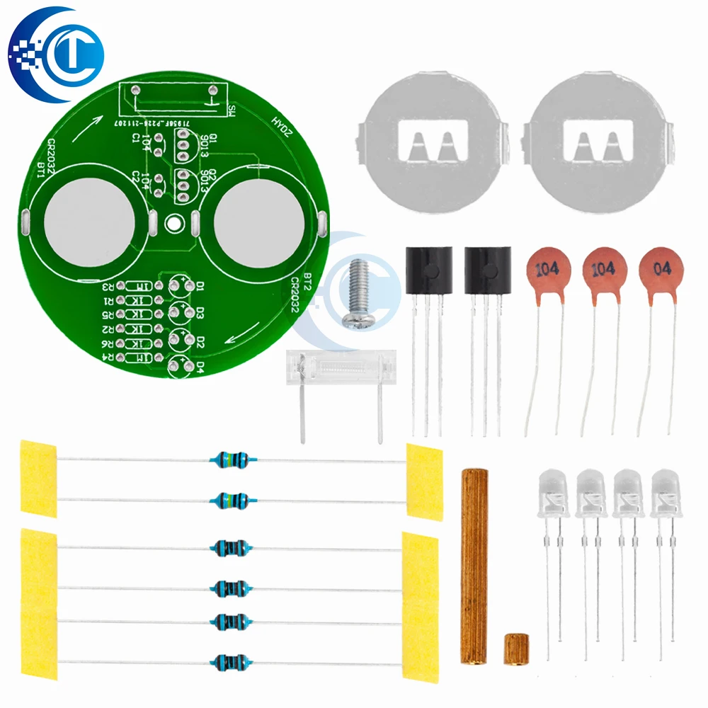 Комплект вращающихся фонарей со светодиодным гироскопом своими руками: проект электронной пайки — встроенные компоненты (за аккумулятором)