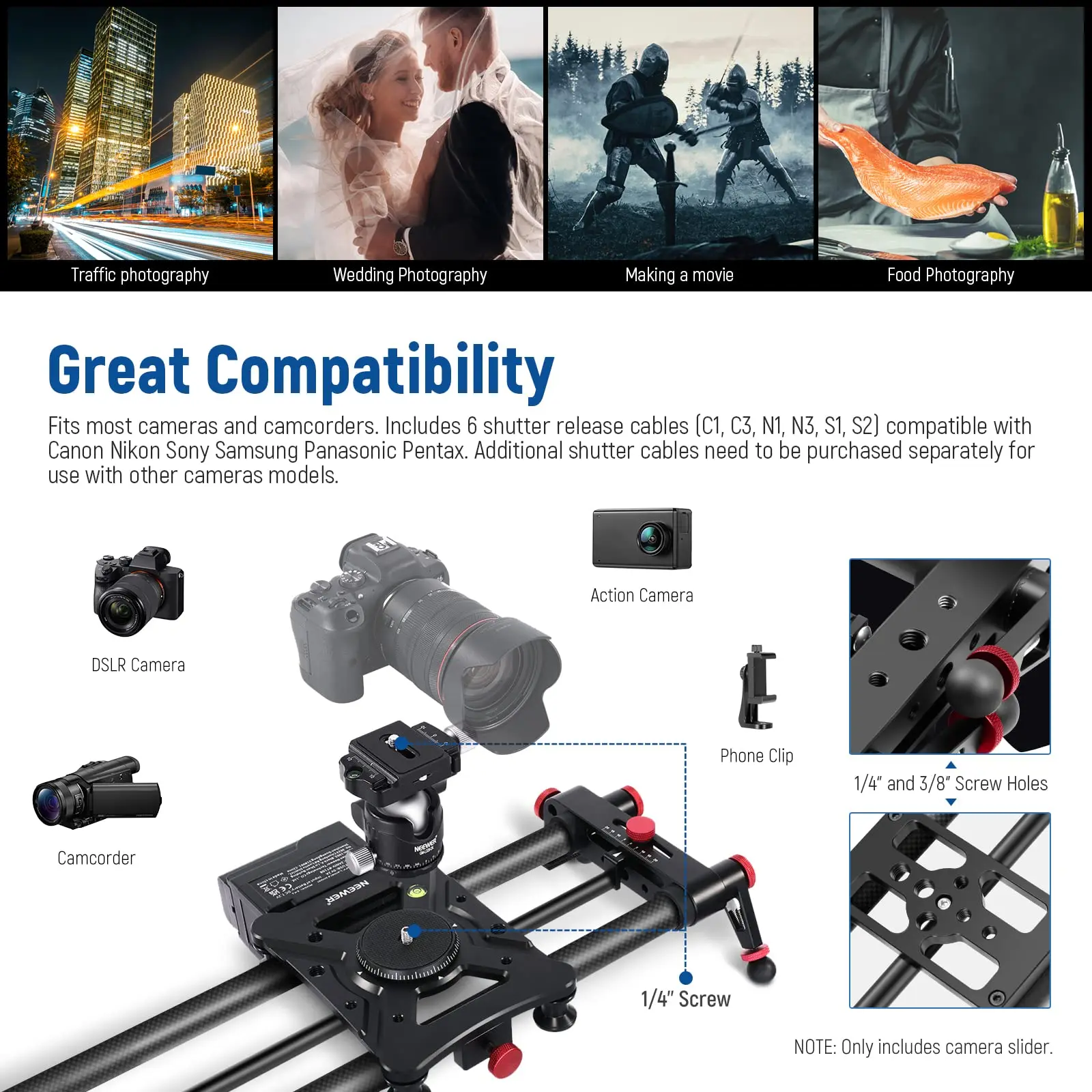 Other Camera Accessories 120cm Portable Carbon Fiber Dslr Camera Dv Shooting Camera Electric Slider