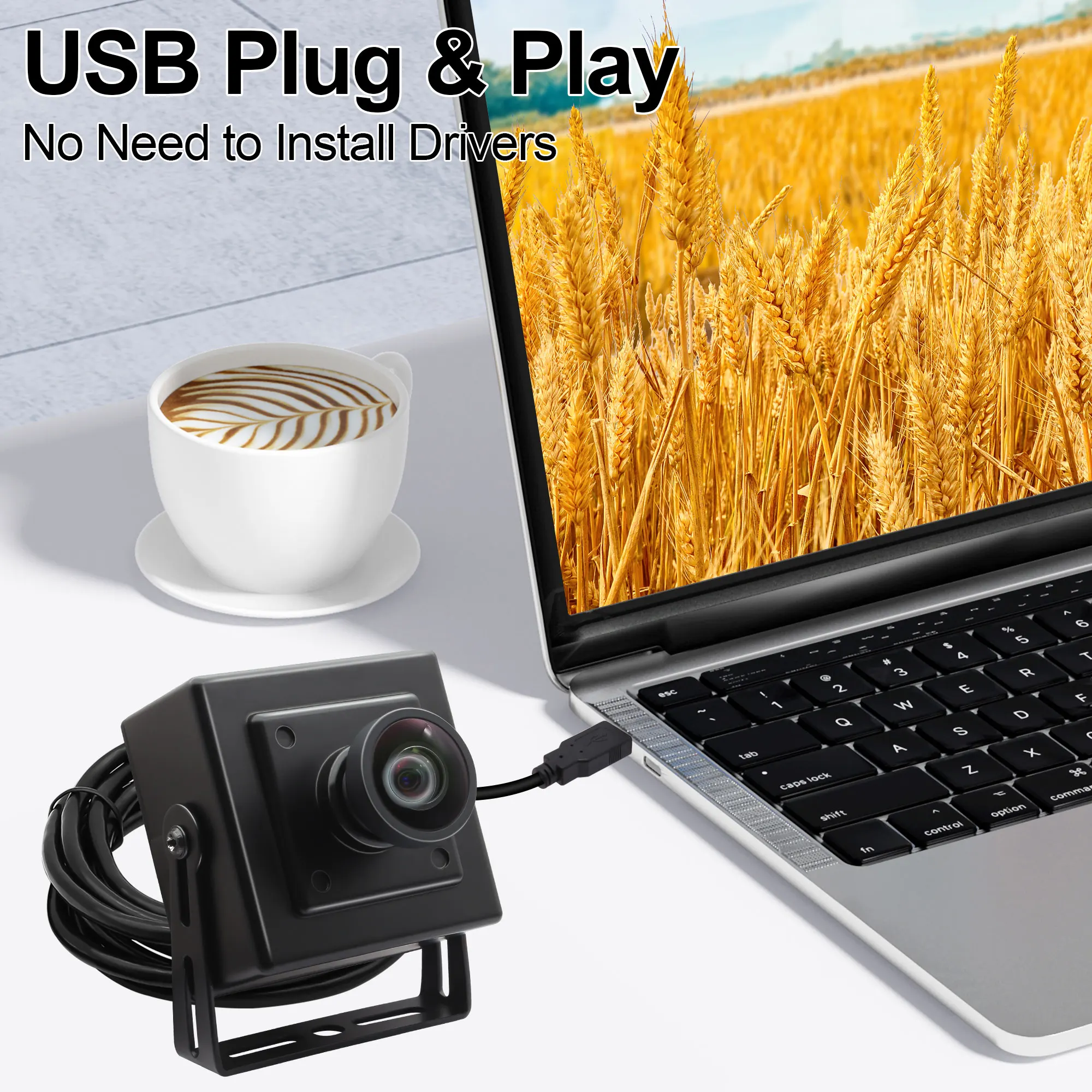 ELP 12MP USB Camera No Distortion Lens IMX577 Mini Case High Frame Rate 120fps 1080P, 30fps 4K Industrial Lightburn Camera