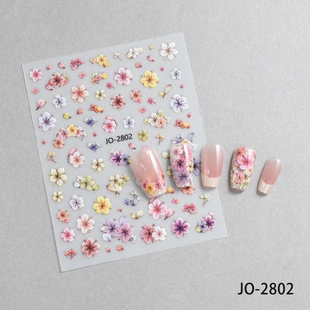 3/6/12/18 ورقة الأزهار مسمار ملصقات المائية زهرة البتلة النباتية الربيع حديقة لينة الباستيل ذاتية اللصق مسمار ملصقات فنية #6