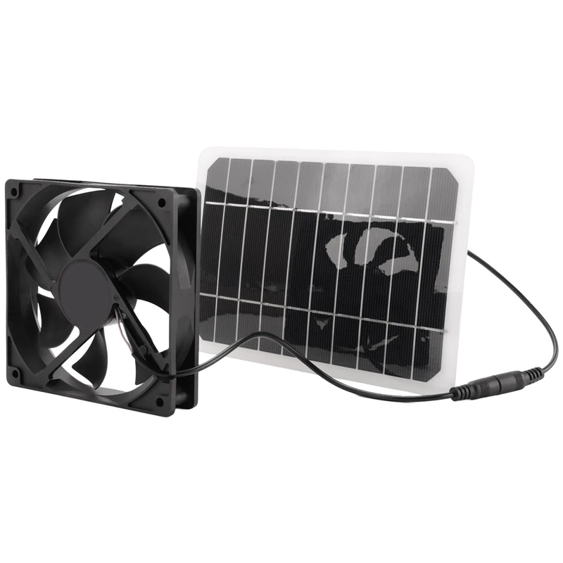 ABGR-Набор вентиляторов с солнечной панелью 5 В 6 Вт Мини-солнечная батарея DIY Plate Kit Открытый для лета Теплица Собака Домашнее вентиляционное оборудование