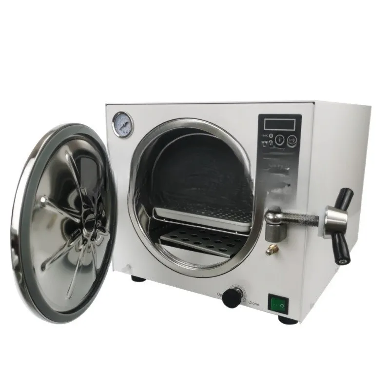 Sterylizator parowy dentystyczny wysokociśnieniowy o pojemności 18 litrów, pionowy, przenośny, narzędzie do dezynfekcji, sterylizator na suchy ciepło do narzędzi do paznokci, dostępny od ręki.