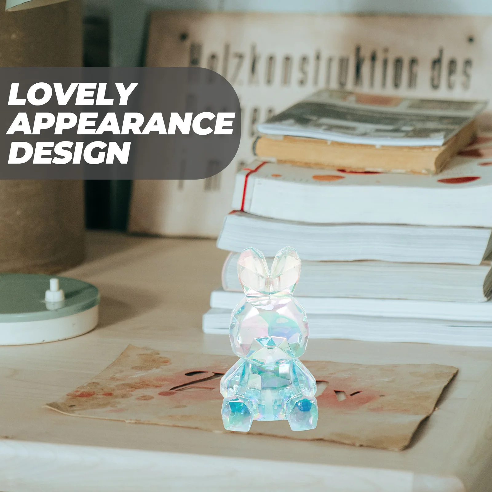 

Dream Rabbit Ornaments Resin Desktop Decor Bunny Figurine Cabinet Decoration Dashboard Car Ornament Miniature Statues Sky-blue