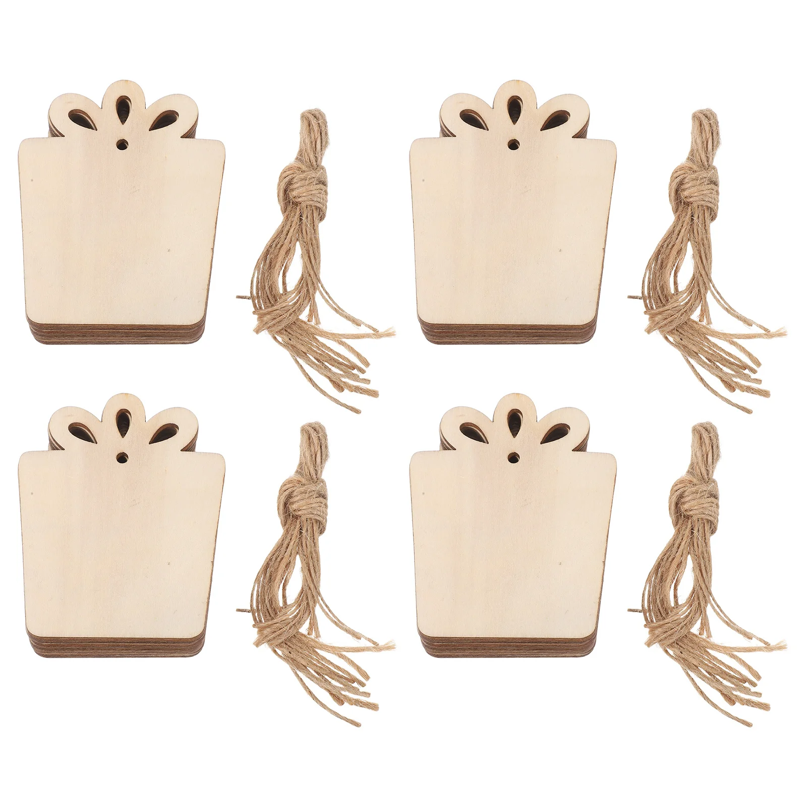 

100pcs Christmas Wood Slices Diy Unfinished Wooden Ornaments Pre-Drilled Craft Circles For Holiday Decor Tree Hanging