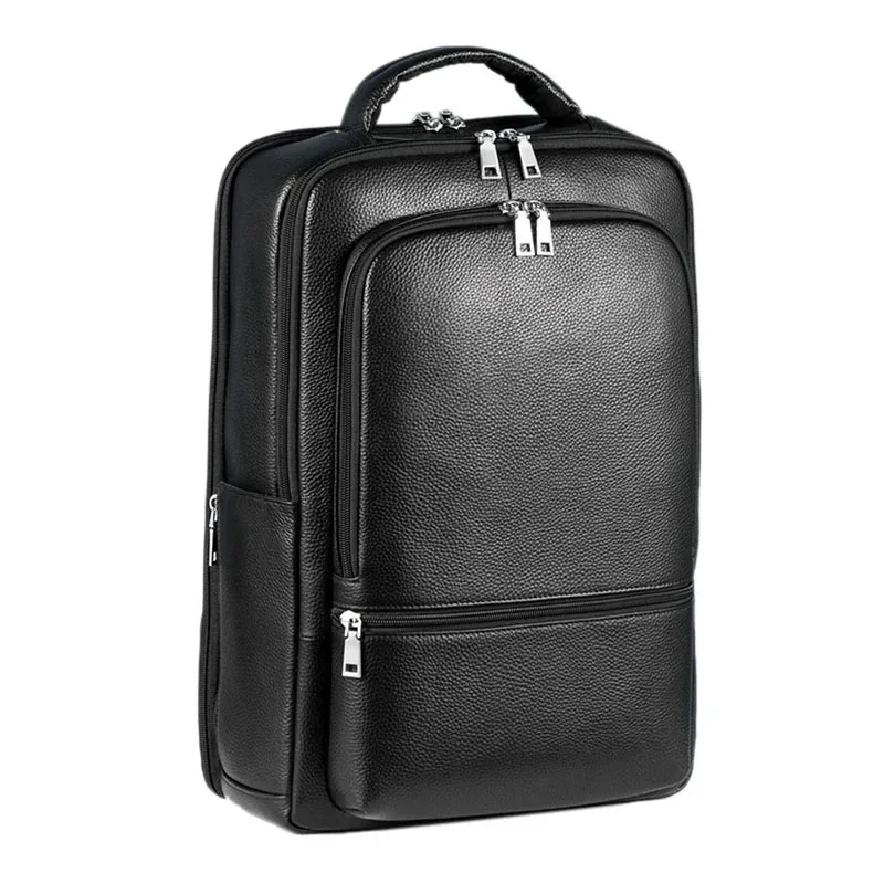 

Large Capacity Men's Genuine Leather Backpack Laptop Bag Male School Bag Men Daypacks Casual Travel Bag 15.6inch Laptop Backpack