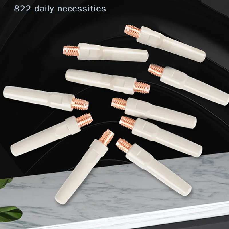 

2Pcs/Set 15AK Welding Contact Tips New Coating Protect 25mm M6 Gas Nozzle Tip 0.8mm-1.2mm MIG Welding Torche Welding Tool Parts