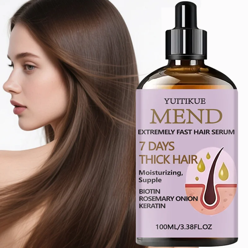 

YUITIKUE Mend Thick Hair Serum 100ml - 7 Days Biotin & Rosemary Onion Hair Serum for Moisturizing & Supple Hair