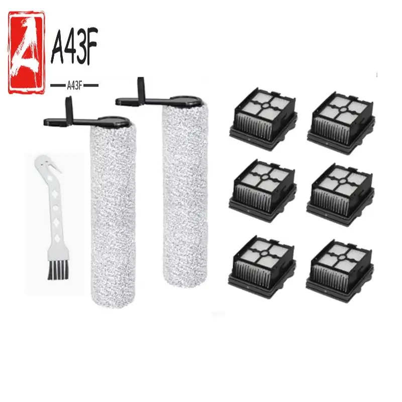 

A43F-Roller Brush Filter With 1 Cleaning Brush For Tineco Floor One Switch S6/Stretch S6 Wet Dry Vacuum Cleaner Consumable