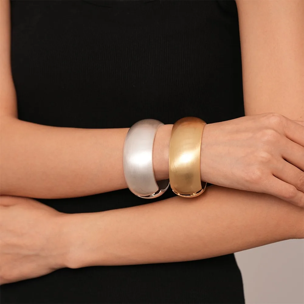 سبيكة واسعة مفتوحة الإسورة الذهب والفضة الأقلية تصميم الكفة أساور مجوهرات اكسسوارات مبالغ فيها مبالغ فيها سوار هدية #1