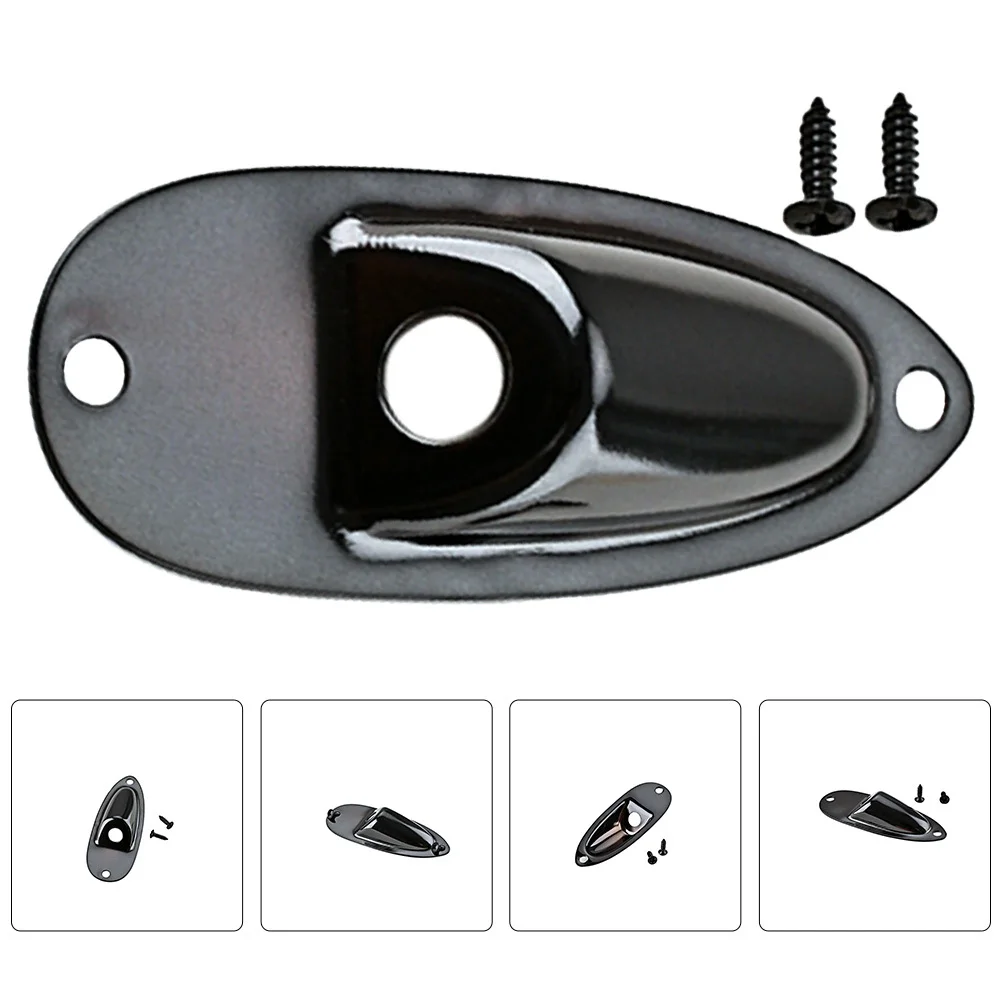 

1 set 1 Set Of Jack Plate Black Electric Replacement Output Guitar Part Sturdy Guitar Accessory For Compatible Instrument