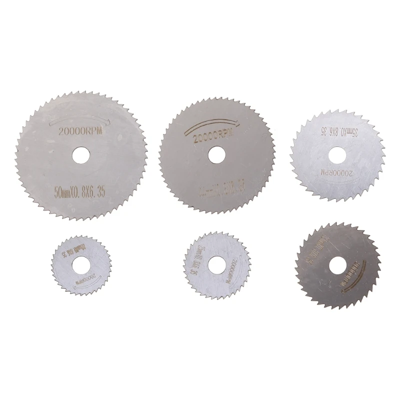 M6CF 7pcs/set Mini High Speed Steel  Web Circular Rotary Cutting  Wheel Discs