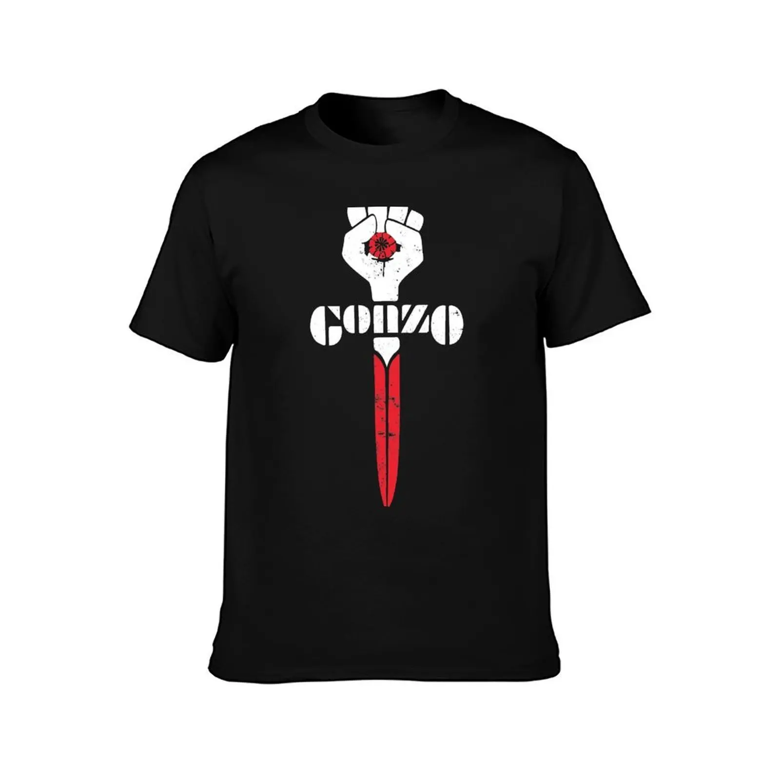 Gonzo Symbol Hunter S Thompson T-Shirt, Summer Casual Cotton Tee, Oversized Streetwear Tops, Vintage Graphic Print, 100% Cotton