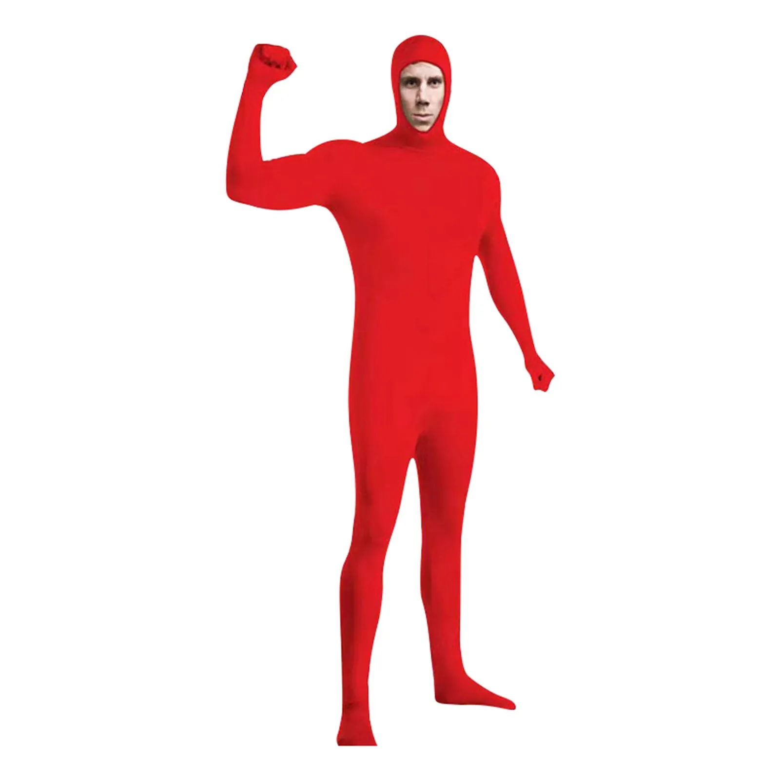 Bodysuit Cosplay Costume For Carnival Tight Orange Bodysuit Halloween Spandex Full Suit Body Women And Men Skin Jumpsuit