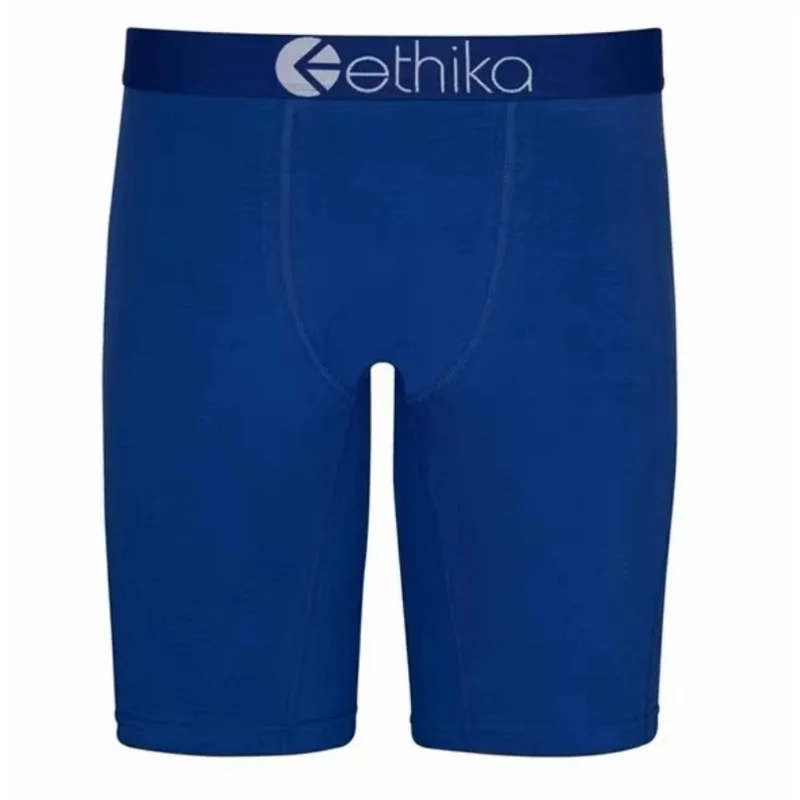 ETHIKA-Sous-vêtements monochromes pour hommes, 100% coton, sous-vêtements respirants pour hommes, caleçons décontractés, shorts noirs, pantalons de survêtement, grande taille