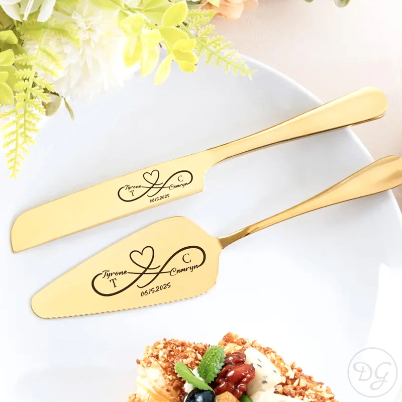 

Personalized Wedding Cake Knife Set Custom Cake Knife with Box for Wedding Gifts, Wedding Anniversary Gift, Housewarming Gift
