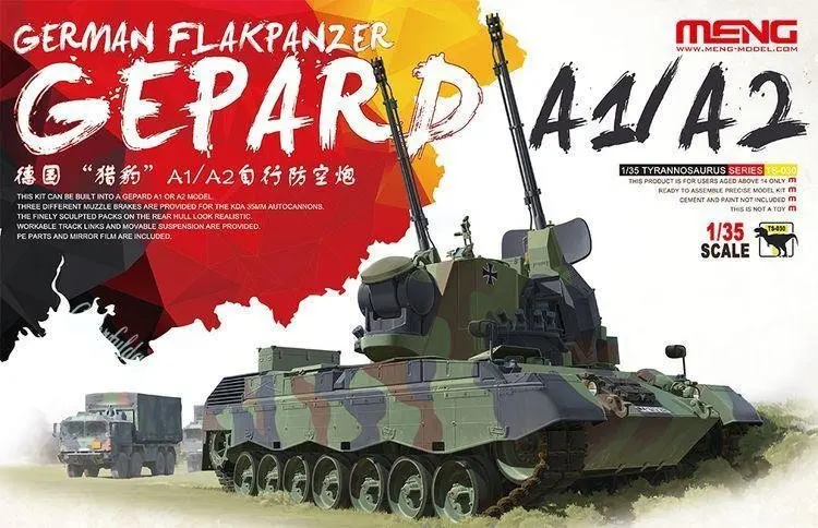 

Meng TS-030 Model 1/35 German Flakpanzer Gepard A1/A2 Super War Self-Propelled