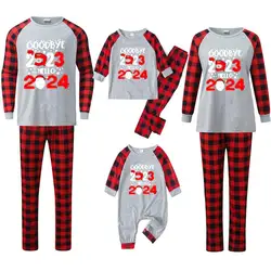 Matching Family Pajamas Set Christmas Family Pyjamas Outfit Skin Friendly and Breathable Long Sleeve Sleepwear for Girls