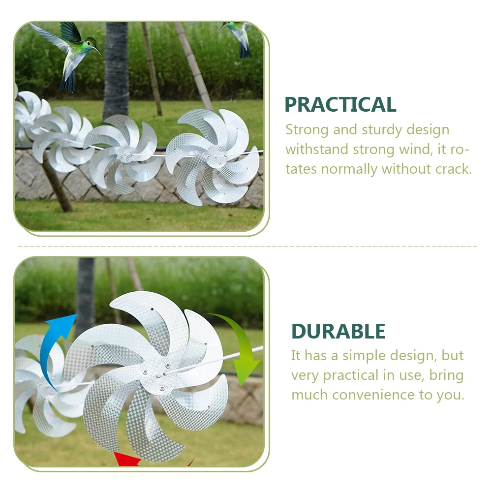 Bird Repellent Windmill Deterrent Device Rotating Pin Wheel Nylon Rope High Grade Corrosion Resistant Lightweight Breeze Power
