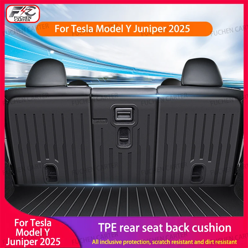 

For Tesla New Model Y Juniper 2025+TPE Rear Seat Back Cover Backrest Protector Trunk Anti-scratch Anti-dirty Mat Car Accessories
