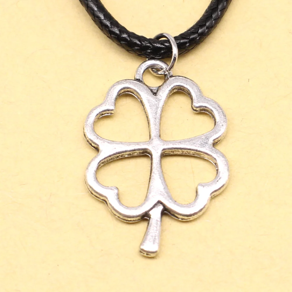 1 Piece Four-leaf Clover Female Necklace Jewelri Make 17x19mm