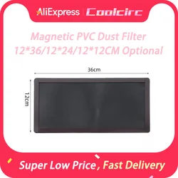 Coolcirc 12*12CM 12*24CM 12*36CM PC Chassis Cooling Dust Filter Magnetic PVC Net For Computer Cooler Fan Anti Dust Net