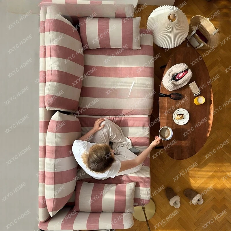 

Винтажный тканевый диван для гостиной, диван для маленькой квартиры, диван в пасторальном стиле для дома