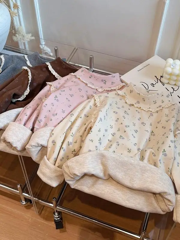 

Thiened Long Sve Base irt Модная толстовка с капюшоном Baby Faionable Top Теплый корейский шелковый материал до 7-летнего возраста