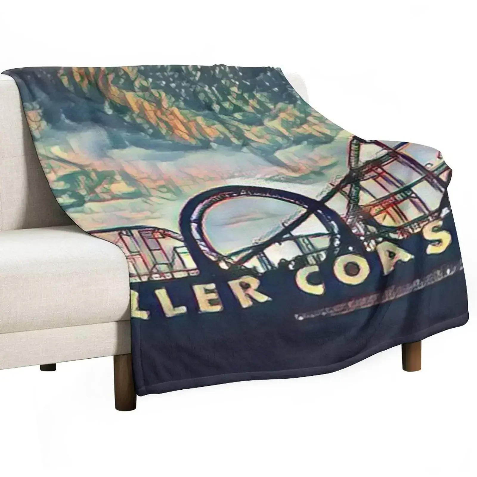 The Last Roller Coaster Altered Photo Throw Blanket Soft Plush Plaid For Sofa Thin Blankets